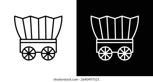 Covered wagon icon Graphic vector set for ui design
