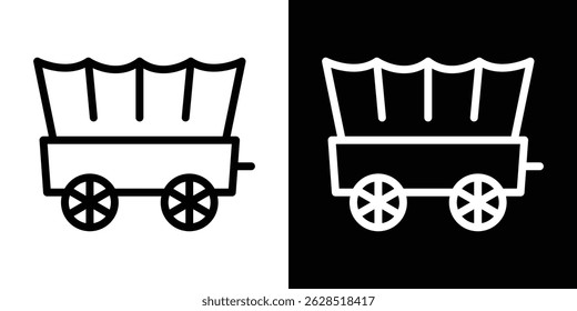 Covered wagon icon vector for web, computer and mobile apps