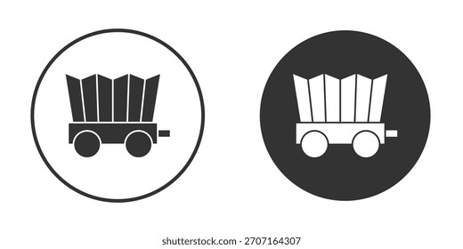 Ícone de vagão coberto para design de site, logotipo para web e apps.