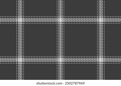 Cubriendo el fondo de la textura de la tela, textil del tartán del Vector de glen. Patrón de cuadros de lona a cuadros sin costuras en la paleta de colores gris y blanco.