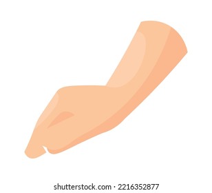 Abdeckung von menschlicher Hand flache Illustration