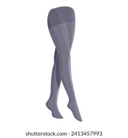 Covering legs icon cartoon vector. Fashion sexy girl. Pantyhose lady