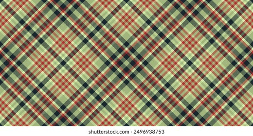 Covering textile tartan plaid, sparse texture vector seamless. Gingham pattern check fabric background in green and dark colors palette.