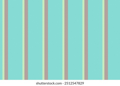 Covering vector texture stripe, customizable lines fabric vertical. Apartment seamless background textile pattern in teal and red colors palette.