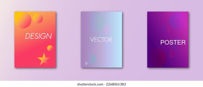 Covers in an abstract style using a gradient.