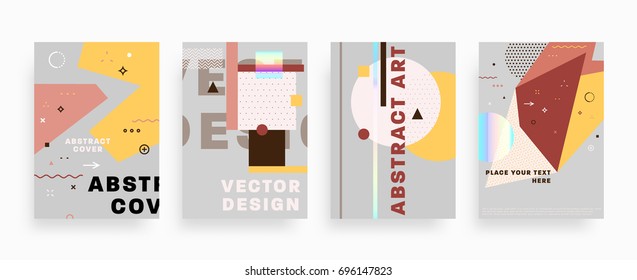 Covers background design | Geometric patterns | Bauhaus modern style