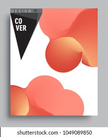 Covers background with liquid color, arrangement of abstract lines and style graphic geometric elements. Applicable for placards, brochures, posters, covers and banners. Vector illustrations.