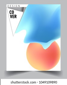 Covers background with liquid color, arrangement of abstract lines and style graphic geometric elements. Applicable for placards, brochures, posters, covers and banners. Vector illustrations.