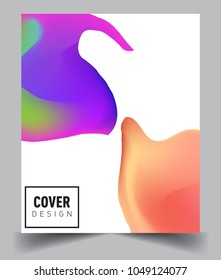 Covers background with liquid color, arrangement of abstract lines and style graphic geometric elements. Applicable for placards, brochures, posters, covers and banners. Vector illustrations.