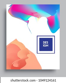 Covers background with liquid color, arrangement of abstract lines and style graphic geometric elements. Applicable for placards, brochures, posters, covers and banners. Vector illustrations.