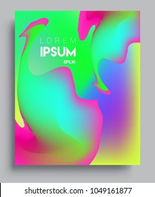 Covers background with liquid color, arrangement of abstract lines and style graphic geometric elements. Applicable for placards, brochures, posters, covers and banners. Vector illustrations.
