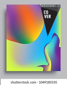 Covers background with liquid color, arrangement of abstract lines and style graphic geometric elements. Applicable for placards, brochures, posters, covers and banners. Vector illustrations.
