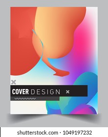 Covers background with liquid color, arrangement of abstract lines and style graphic geometric elements. Applicable for placards, brochures, posters, covers and banners. Vector illustrations.

