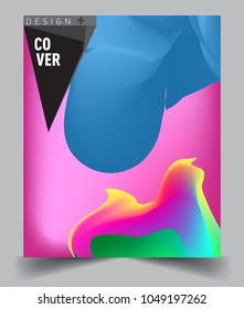 Covers background with liquid color, arrangement of abstract lines and style graphic geometric elements. Applicable for placards, brochures, posters, covers and banners. Vector illustrations.

