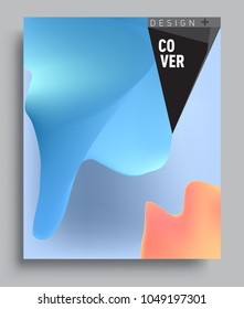 Covers background with liquid color, arrangement of abstract lines and style graphic geometric elements. Applicable for placards, brochures, posters, covers and banners. Vector illustrations.

