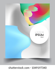 Covers background with liquid color, arrangement of abstract lines and style graphic geometric elements. Applicable for placards, brochures, posters, covers and banners. Vector illustrations.

