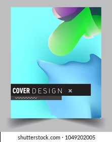 Covers background with liquid color, arrangement of abstract lines and style graphic geometric elements. Applicable for placards, brochures, posters, covers and banners. Vector illustrations.