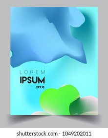 Covers background with liquid color, arrangement of abstract lines and style graphic geometric elements. Applicable for placards, brochures, posters, covers and banners. Vector illustrations.