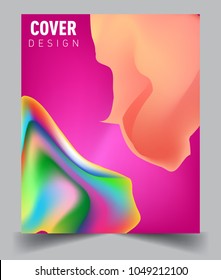 Covers background with liquid color, arrangement of abstract lines and style graphic geometric elements. Applicable for placards, brochures, posters, covers and banners. Vector illustrations.