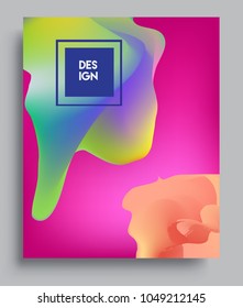 Covers background with liquid color, arrangement of abstract lines and style graphic geometric elements. Applicable for placards, brochures, posters, covers and banners. Vector illustrations.