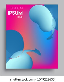 Covers background with liquid color, arrangement of abstract lines and style graphic geometric elements. Applicable for placards, brochures, posters, covers and banners. Vector illustrations.