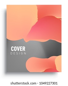Covers background with liquid color, arrangement of abstract lines and style graphic geometric elements. Applicable for placards, brochures, posters, covers and banners. Vector illustrations.