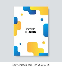 Covers with colorful geometric abstract shapes. Minimal covers design. Vector illustration