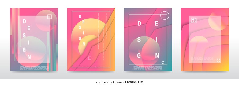 Covers With Colorful geometric background