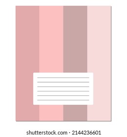Cubiertas para cuaderno con patrón con rayas. A5. Ilustración vectorial.