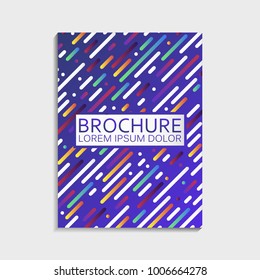 Covers design for brochure with abstract gradient geometric rounded lines pattern. Modern trendy vector illustration. 