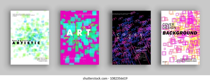 Covers design. Colorful halftone gradients. Background art patterns. Vector template brochures, flyers, presentations, leaflet, magazine a4 size