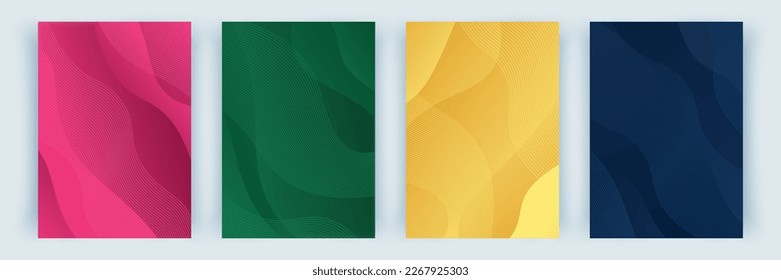 Covers design. Colorful halftone gradients.  Abstract pattern background with linear texture. Eps10 vector.