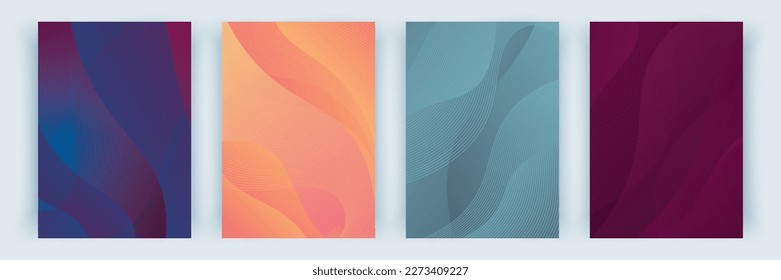 Covers design. Colorful halftone gradients.  Abstract pattern background with linear texture. Eps10 vector.