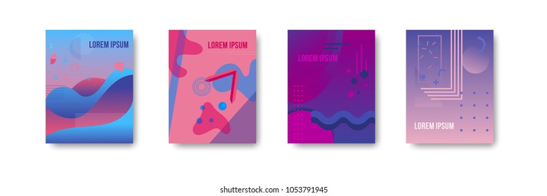 Covers design geometric patterns Placard brochure poster banner templates
