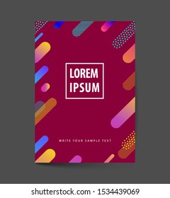 covers design with geometric rounded lines pattern. Cool colorful backgrounds. You can use for Banners, Placards, Posters, Flyers. Vector illustration