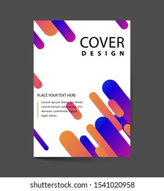 covers design with geometric rounded lines pattern. Cool colorful backgrounds. You can use for Banners, Placards, Posters, Flyers. Vector illustration