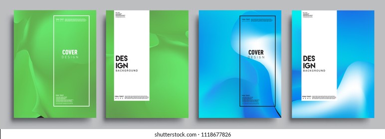 Covers design set with liquid color and liquid colorful shapes. arrangement of abstract lines and style graphic geometric elements. Applicable for placards, brochures, posters, covers and banners. Vec