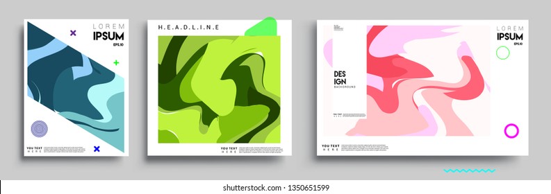 Covers design sets, cool gradient shapes composition, shapes, abstract lines and style graphic geometric elements. Applicable for placards, brochures, posters, covers and banner