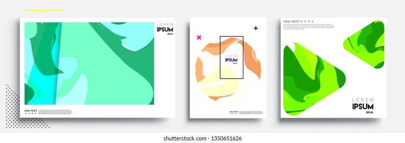 Covers design sets, cool gradient shapes composition, shapes, abstract lines and style graphic geometric elements. Applicable for placards, brochures, posters, covers and banner