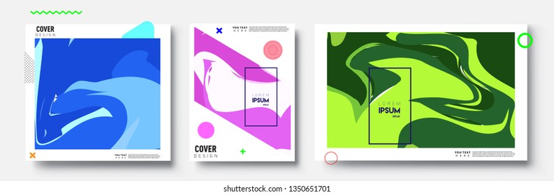 Covers design sets, cool gradient shapes composition, shapes, abstract lines and style graphic geometric elements. Applicable for placards, brochures, posters, covers and banner