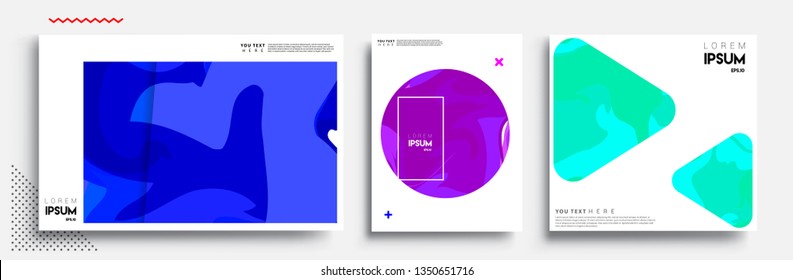 Covers design sets, cool gradient shapes composition, shapes, abstract lines and style graphic geometric elements. Applicable for placards, brochures, posters, covers and banner