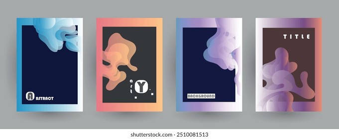 Diseño de cubiertas. Las Formas se multiplican sobre fondos blancos. Eps10