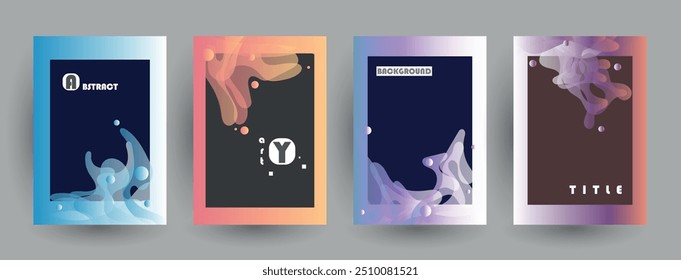 Covers design. Shapes multiply on white backgrounds. Eps10