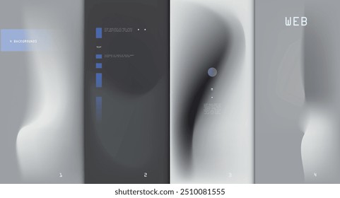 Abrange o design. As formas se multiplicam em planos de fundo brancos. Eps10