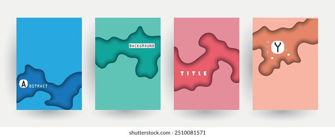 Diseño de cubiertas. Las Formas se multiplican sobre fondos blancos. Eps10