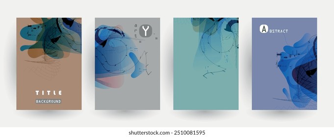 Covers design. Shapes multiply on white backgrounds. Eps10