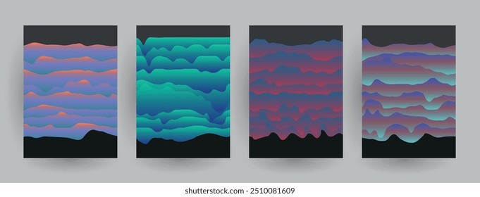 Covers design. Shapes multiply on white backgrounds. Eps10