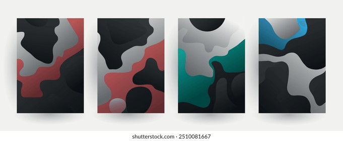 Covers design. Shapes multiply on white backgrounds. Eps10