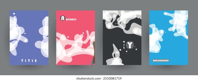 Covers design. Shapes multiply on white backgrounds. Eps10