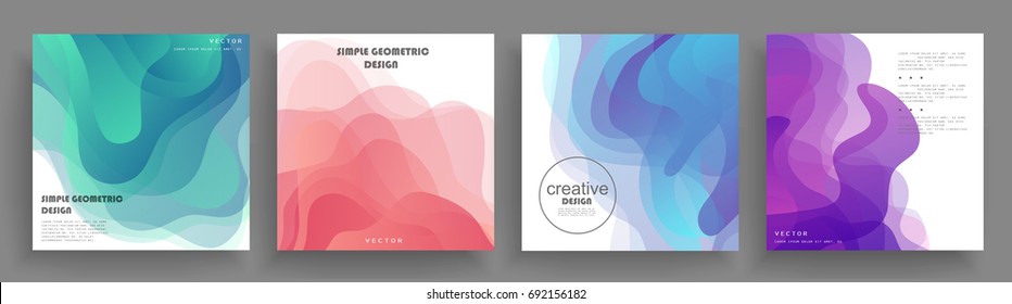 Covers design. Shapes multiply on white backgrounds. Eps10 